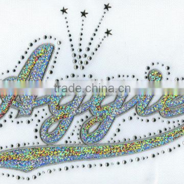 customer sequin bead design letter rhinestone motif