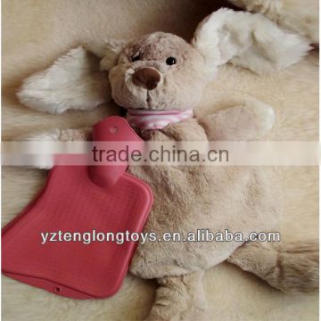 hot selling plush puppy hot water bottle cover