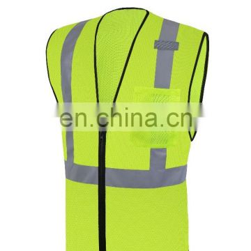 high visibility clothing reflective safety vest red mesh reflective safety clothing 100% polyester fabric