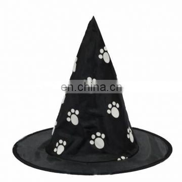 MCH-1133 Party funny wholesale adult black imprint witch Hat for Halloween