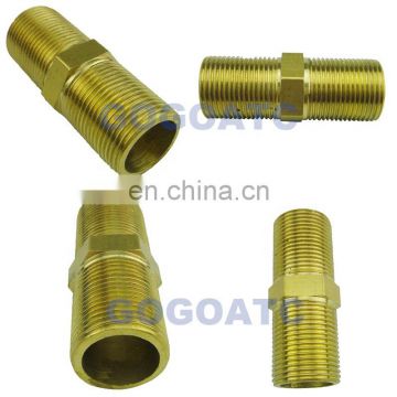 5pcs a lot Brass copper fitting male thread 1/2 3/4 1 inch 50mm 70mm union exhaust pipe connector water pipe hydraulic joint