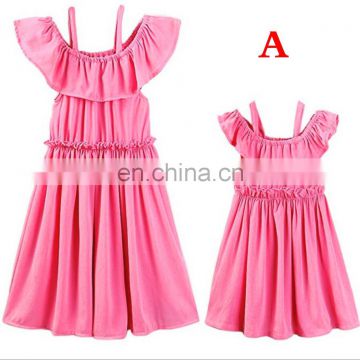 2019 NEW mommy and me matching solid colors infant dresses girl summer casual dresses (this link for girls,1-12years)