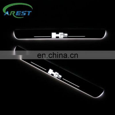 Car Styling LED Door Sill Protector For HUMMER H2 Crew Cab Pickup 2004 - 2009 Acrylic Door Sills Scuff Plate Car Accessories