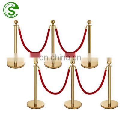 Queue Line Post Barrier Steel Retractable Red Belt Rope queue manager