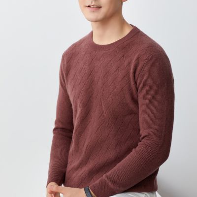 Mens Cashmere Jumpers  Breathable Anti-shrink Best Cashmere Sweaters