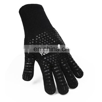 Aramid Roasting Gloves Heat Resistant Non-slip Gloves Long Sleeve Protection Fireproof Safety Mitts For BBQ Grilling Oven