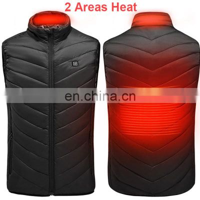 Maternity Clothes 2 Areas Heated Vest Jacket USB Men for winter Electrical SleevelessJackets & Coats