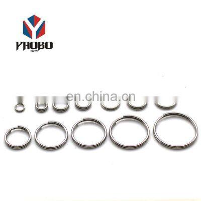 Quality Assuredc Size Metal Split Double Ring Keychain Logo Custom Ring For Bag