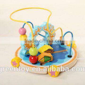 wooden bead maze toy wooden car for kids
