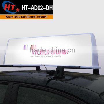 Auto lighting slim led taxi top advertising