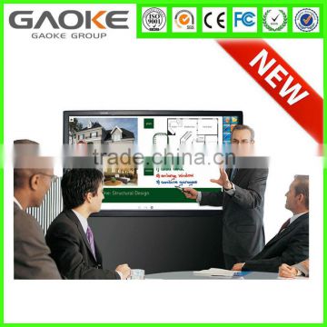 Gaoke 6 to 10 users 65 inch capacitive touch monitor touch screen TV LED all in one teaching interactive whiteboard