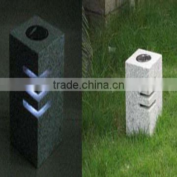 stone garden lamp,granite solar lamp,solar garden alarm