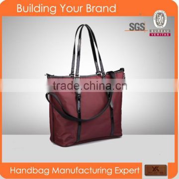 3142 Stylish Nylon Handbag with PU handle