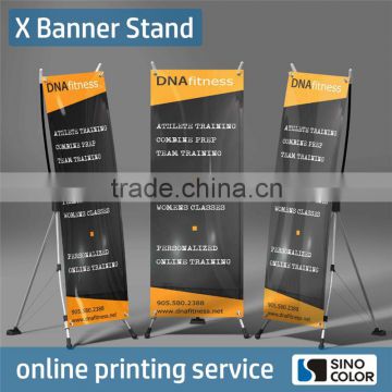 Custom Artwork Digital Printing economy x banner stand