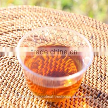 Healthy rooibos tea with rosehip extract rich in vitamin c drink