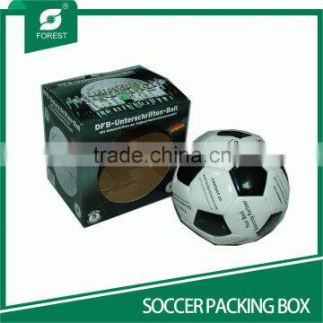 TOP SALE CORRUGATED SOCCER PACKAGING BOXES WITH ROUND WINDOW