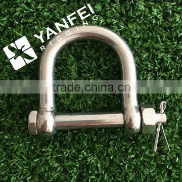 Stainless Steel D Shackle With Safety Pin