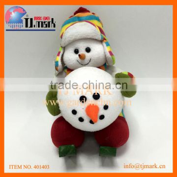 Funny stuffed christmas gift christmas santa & snowman doll wholesale