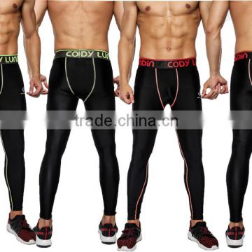 OEM/ODM Service Wholesale High Elastic Mens Spandex Compression Workout Running Tights Quick Dry Breathable Leggings for Men