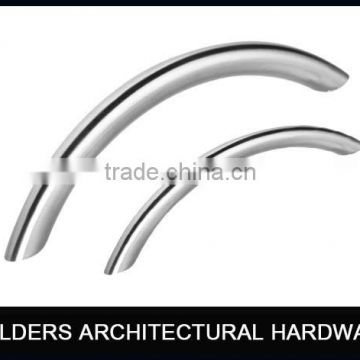high quality C shape stainless steel round bar pull handle for glass door