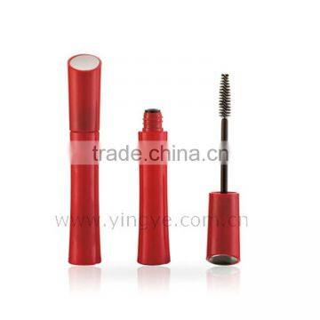 Red slim plastic cosmetic mascara tubes