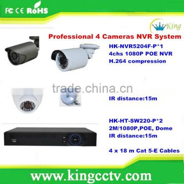 Economical and cheap ipc surveillance system4 Cameras 1080P NVR System Kits