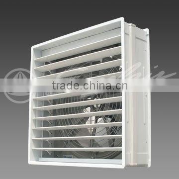 Industrial minimal noise wall exhaust fan with anti-insects shutter