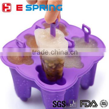 6pcs DIY Ice Lolly Cream Maker Form Yogurt Ice Box Fridge Frozen Treats Freezer Silicone Popsicle Mold