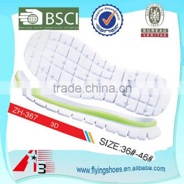 quanzhou high quality recycled soft outer shoes sole