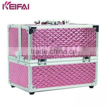 Popular 2015 Hot Sell Wholesale Purple Pu Portable Tool Box Beauty Salons