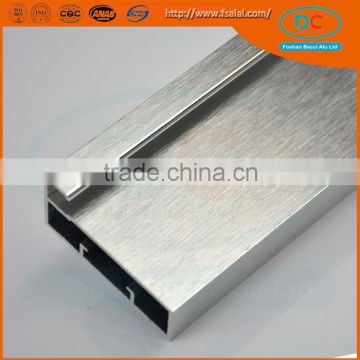 6063 T5 Anodizing wardrobe sliding handle aluminium profile