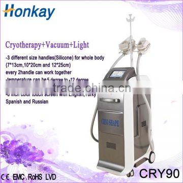 Three cryo heads Cryotherapy equipment for body shaping