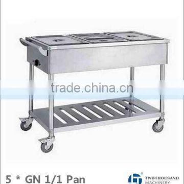 Bain Marie with Trolley - 5 x GN 1/1, S/S, CE, TT-WE1201C