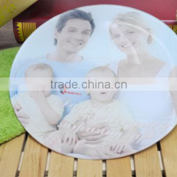 10" decorative white blank sublimation glass plate
