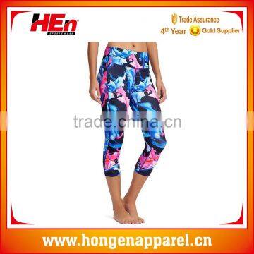Hongen apparel professional hot transfer Women Rash guard Yoga pants running pants