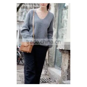EY0869S 2016 New Arrival Deep V-Neck knit Pullover Sweater