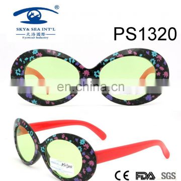 2017 flower pattern young style PC kid sunglasses