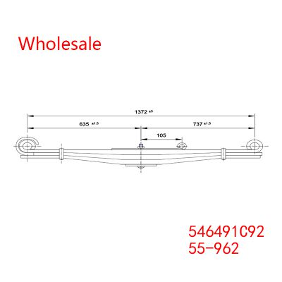 546491C92, 55-962 Heavy Duty Vehicle Front Axle Wheel Parabolic Spring Arm Wholesale For Navistar