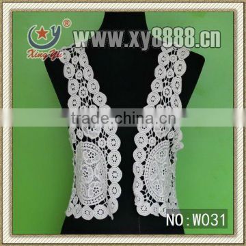 Hot sell embroidery cotton lace ladies vest