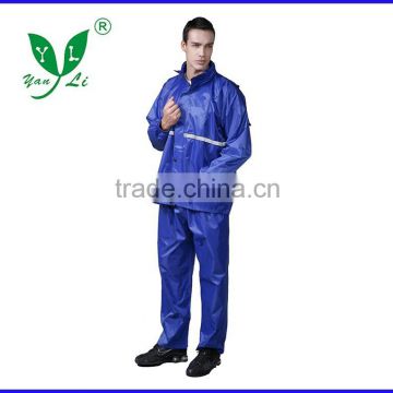 Adult male nylon raincoat rain pants suit