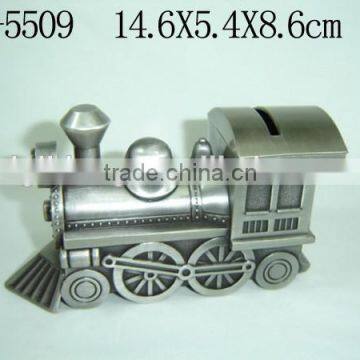 Metal locomotive money box