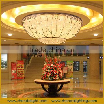 chihuly style elliptical Large Crystal light & big Chandelier Lamps for Projects Lighting Fixtures