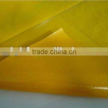 210gsm yellow water resistant materials& pe tarpaulin sheet for sale