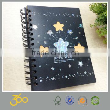 A4 high quality spiral bound hard cover notebook making machine , gift notebook