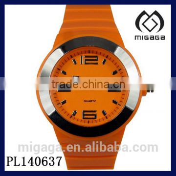 wholesale made in china cheap silicone watch*orange silicone strap quartz watch shenzhen watch factory