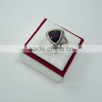 Garnet Silver Ring