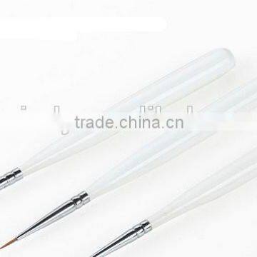 New Fashion white 3pcs nail brush Drawing pen Dotting pen Nail Art Pen