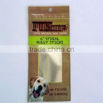 zipper sealed paper-plastic pet bag with clear window
