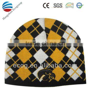 Customized fashion acrylic beanie knitted hat