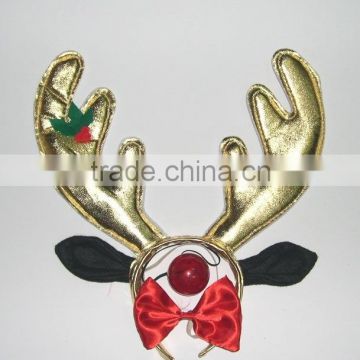 Christmas reindeer antler headbands with Bow Christmas Headband